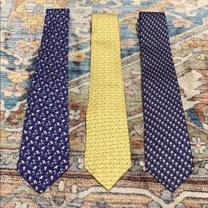 Salvatore Ferragamo Patterned Tie, Lot of 3